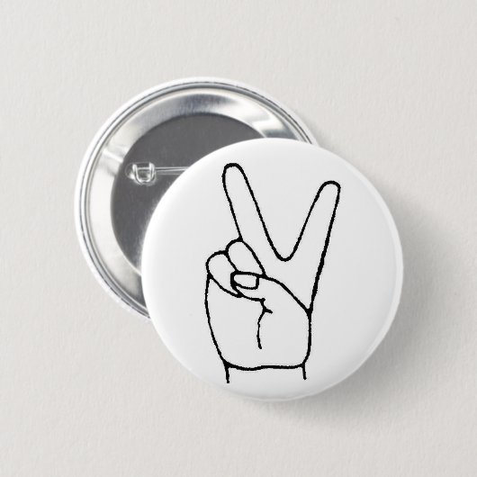 das faule Friedenszeichen Button (Vorne & Hinten)