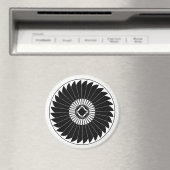 Das Federrad, die Keramik aus Mimbres Magnet (In Situ (Geschirrspüler))