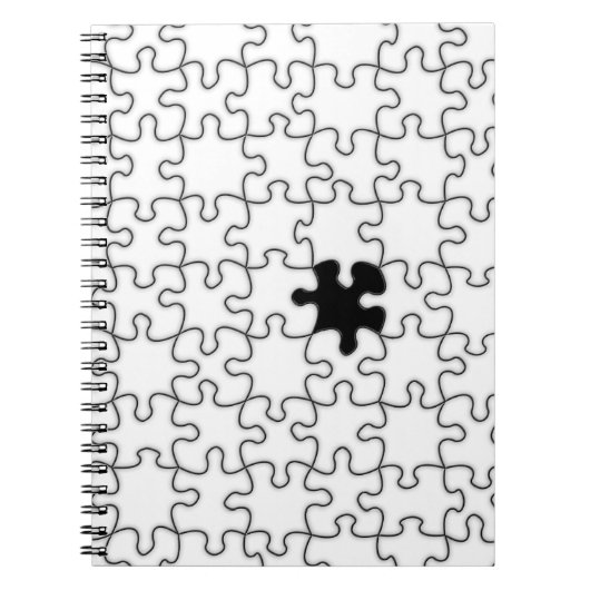 Das fehlende Puzzleteil-Muster Notizblock (Vorderseite)