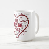 Das fehlende Stück – Faith Heart Design Kaffeetasse (VorderseiteRechts)