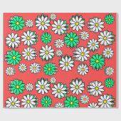 Das Feiertagblühen: Feierliche Rot & Grün-Dämmerun Geschenkpapier (Flach)