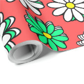 Das Feiertagblühen: Feierliche Rot & Grün-Dämmerun Geschenkpapier (Rolleneckpunkt)