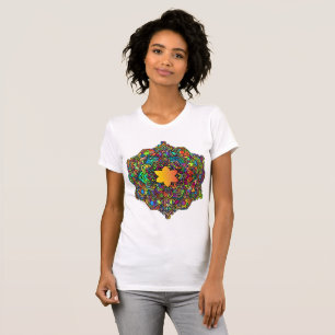 Das feine Jersey der Rosemandala-Frau T-Shirt