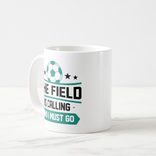 Das Feld ruft an und ich muss gehen Kaffeetasse (Vorderseite Links)