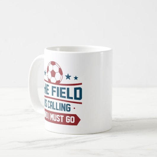 Das Feld ruft an und ich muss gehen Kaffeetasse (Vorderseite Links)