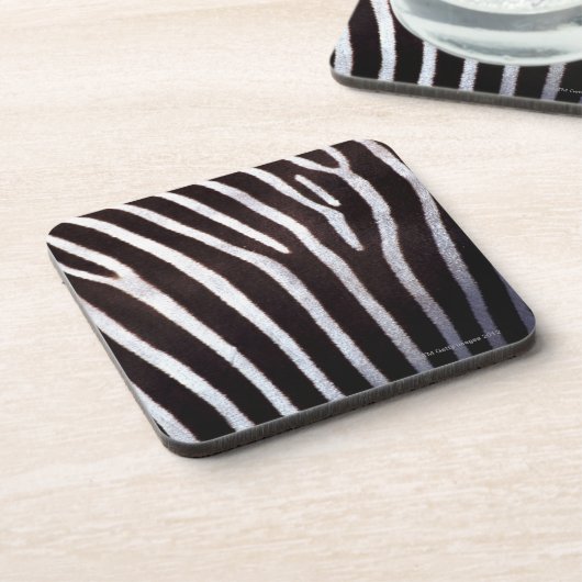 das Fell des Zebras Getränkeuntersetzer (Linke Seite)