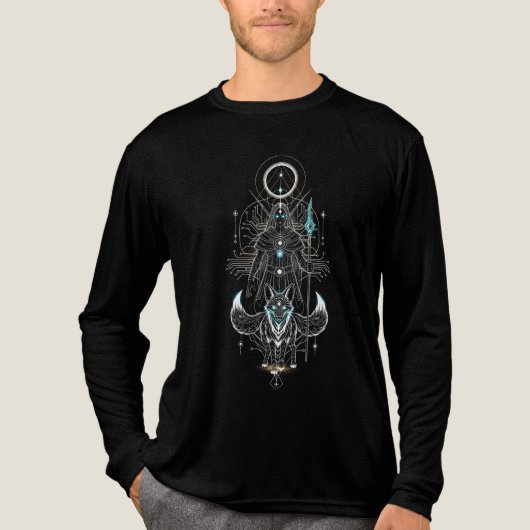 Das Fennec-Orakel der Heiligen Geometrie Tri-Blend Shirt (Vorderseite)