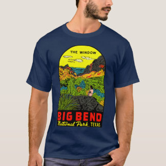 Das Fenster BIG BEND Nationalpark Vintage Reise T-Shirt