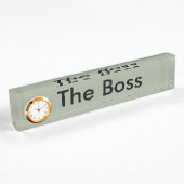 Das Fenster "Boss desk Name" Namensplakette