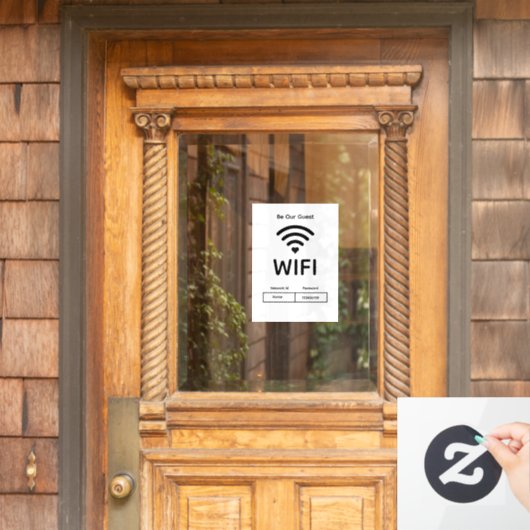 Das Fenster "Gast Wifi Password" Fensteraufkleber (Haustür)