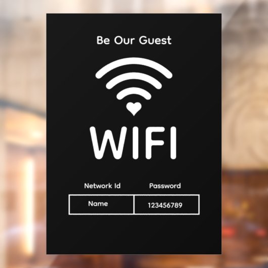 Das Fenster "Gast Wifi Password" Fensteraufkleber (Blatt 2)