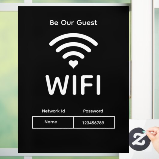 Das Fenster "Gast Wifi Password" Fensteraufkleber (Zuhause)