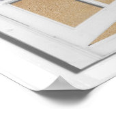 Das Fenster "Herz in Sandstrand" des Imitats Poster (Ecke)