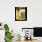 Das Fenster (Öl auf Leinwand) Poster (Heimbüro)