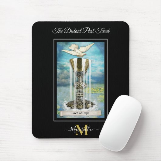 Das ferne Tarot-Deck-As des Cups-Monogramms Mousepad (Mit Mouse)
