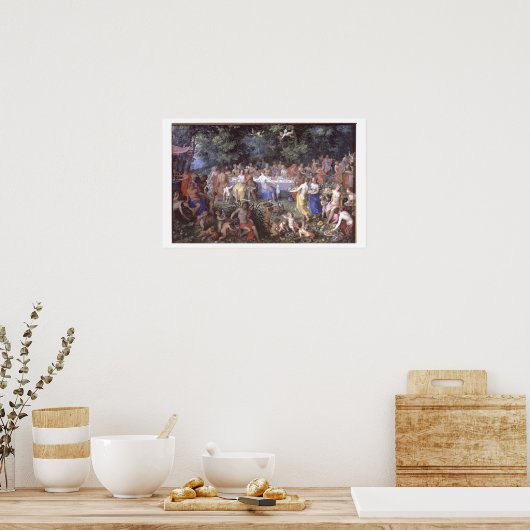 Das Fest der Götter (Öl auf Leinwand) Poster (Küche)