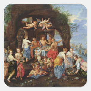 Das Fest der Götter Quadratischer Aufkleber