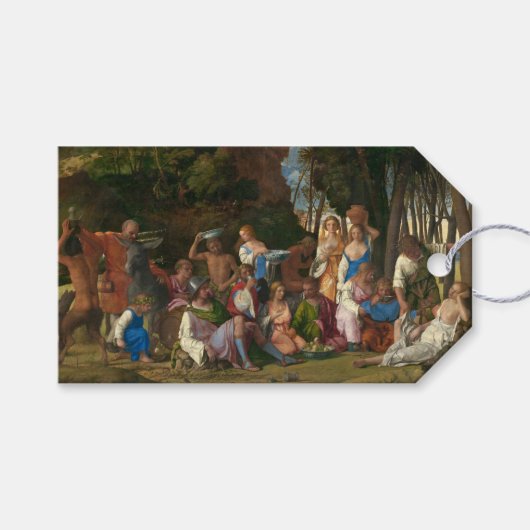 Das Fest der Götter (von Giovanni Bellini) Geschenkanhänger (Vorderseite (Horizontal))