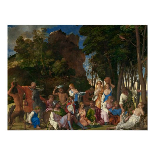 Das Fest der Götter (von Giovanni Bellini) Poster (Vorderseite)