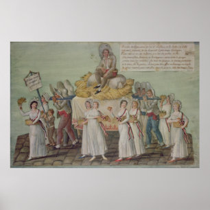 Das Fest der Landwirtschaft im Jahre 1796 in Paris Poster