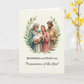 Das Fest der Präsentation der Lord Candlemas Karte (Gelbe Blume)