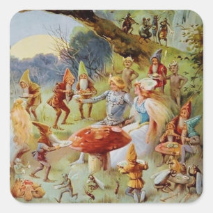 „Das Fest“ Feen-Kunst von E S Hardy Quadratischer Aufkleber
