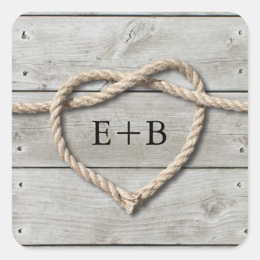 Das Festhalten am Knoten Quadratischer Aufkleber (Vorderseite)