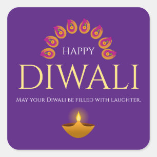 Das Festival des Lichts Diwali Hindu Quadratischer Aufkleber