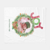Das festliche JOY Baby's First Christmas FOTO Fleecedecke (Vorderseite (Horizontal))