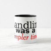 Das Festnetz war eine einfachere Time Retro Phone  Tasse (Zentrum)