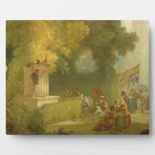 Das Fete at Saint-Cloud, Detail der Puppet-Show Fotoplatte (Vorderseite)