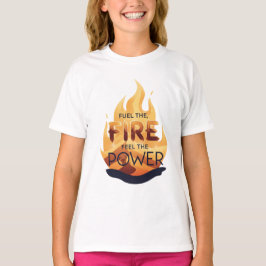 Das Feuer anheizen, das Motivierend T-Shirt des Po
