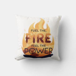 Das Feuer anheizen, das Motivierend T-Shirt des Po Kissen