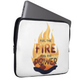 Das Feuer anheizen, das Motivierend T-Shirt des Po Laptopschutzhülle (Vorne Rechts)