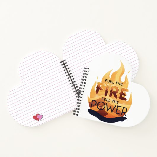 Das Feuer anheizen, das Motivierend T-Shirt des Po Notizblock (Innenseite)
