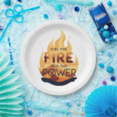 Das Feuer anheizen, das Motivierend T-Shirt des Po Pappteller (Party)