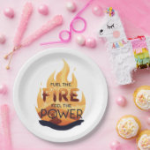 Das Feuer anheizen, das Motivierend T-Shirt des Po Pappteller (Party)