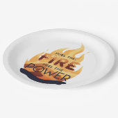 Das Feuer anheizen, das Motivierend T-Shirt des Po Pappteller (Schrägansicht)