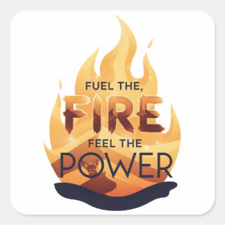 Das Feuer anheizen, das Motivierend T-Shirt des Po Quadratischer Aufkleber