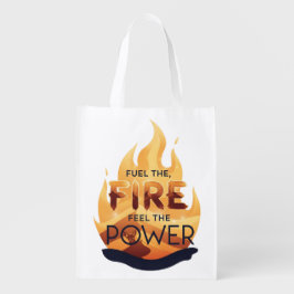 Das Feuer anheizen, das Motivierend T-Shirt des Po Wiederverwendbare Einkaufstasche