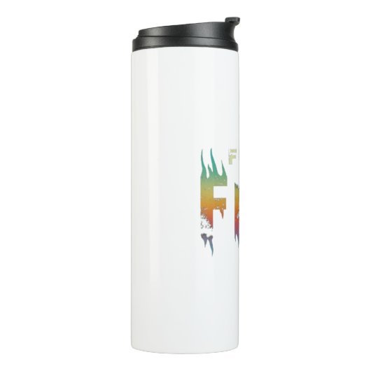 Das Feuer anheizen Thermosbecher (Nach links gedreht)