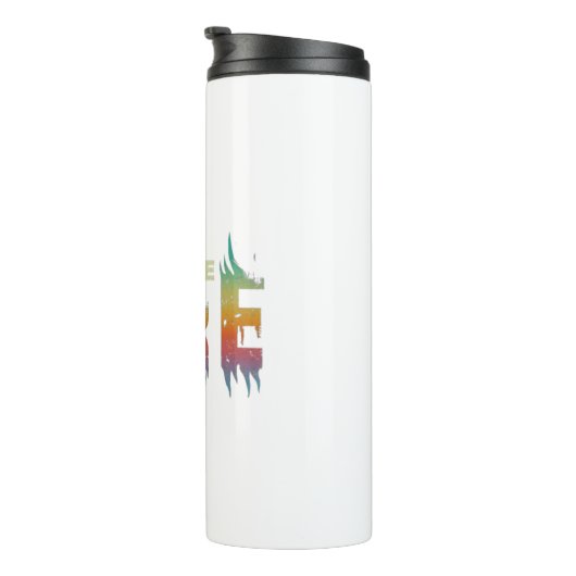 Das Feuer anheizen Thermosbecher (Nach rechts gedreht)