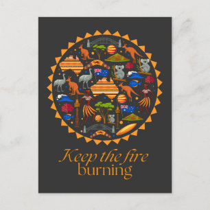 Das Feuer, das Naidoc Australien Souvenir behalte Postkarte