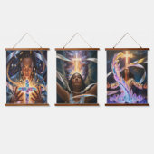 Das Feuer der frischen Vision Holz-Tapete Wandteppich Mit Holzrahmen (Dreifach)