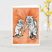 Das Feuer des Geistes, Louis Wain Karte (Gelbe Blume)