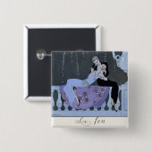 Das Feuer, Illustration für "Partys Galantes" Button (Vorne & Hinten)