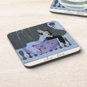 Das Feuer, Illustration für "Partys Galantes" Getränkeuntersetzer (Linke Seite)