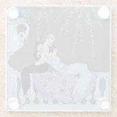 Das Feuer, Illustration für "Partys Galantes" Glasuntersetzer (Rückseite)