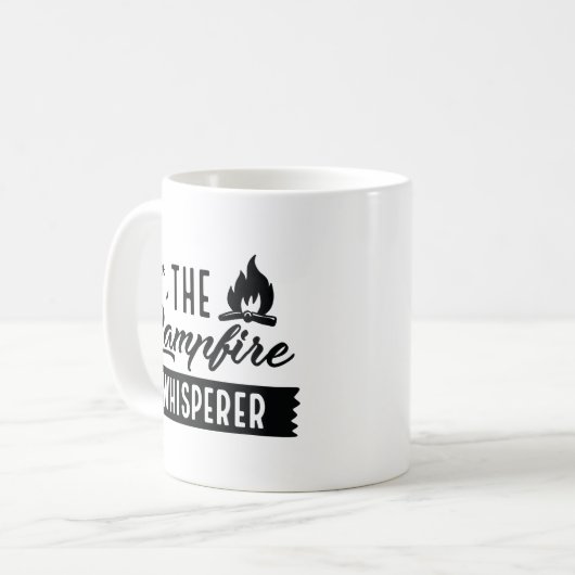 Das Feuer im Campfire Kaffeetasse (Vorderseite Links)
