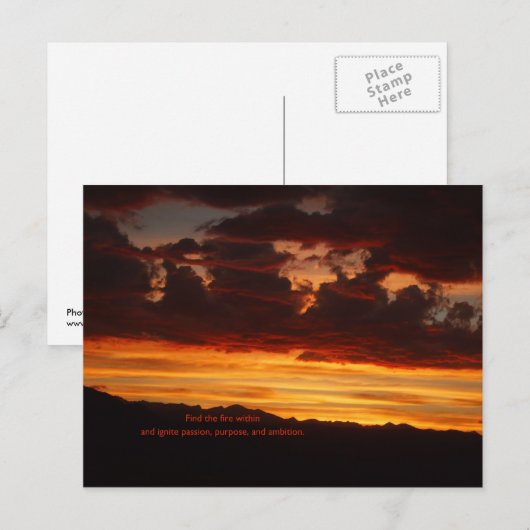 Das Feuer im Inneren Postkarte (Vorne/Hinten)